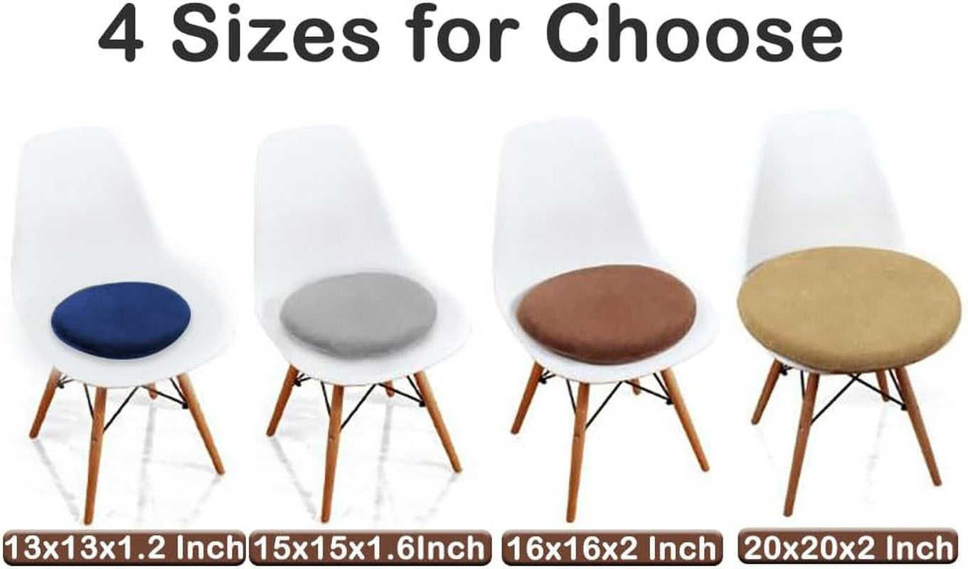 Memory Foam Seat Cushion Anti-Slip Soft round Stool Cushion Chair Pad 16 Inch Coffee