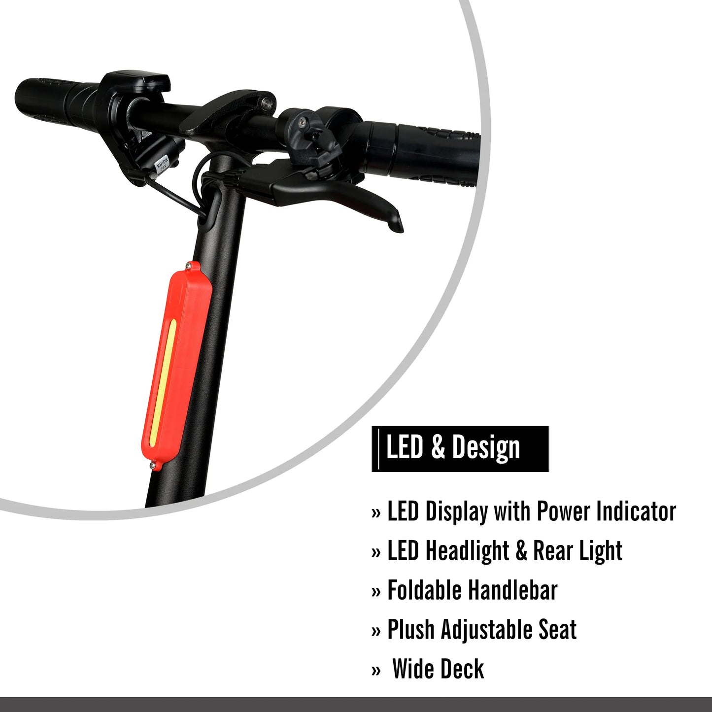 36V Hyper Commute 12" Seated Electric Scooter, 250W Motor, 13 Years+, Max Speed 15Mph, Adult