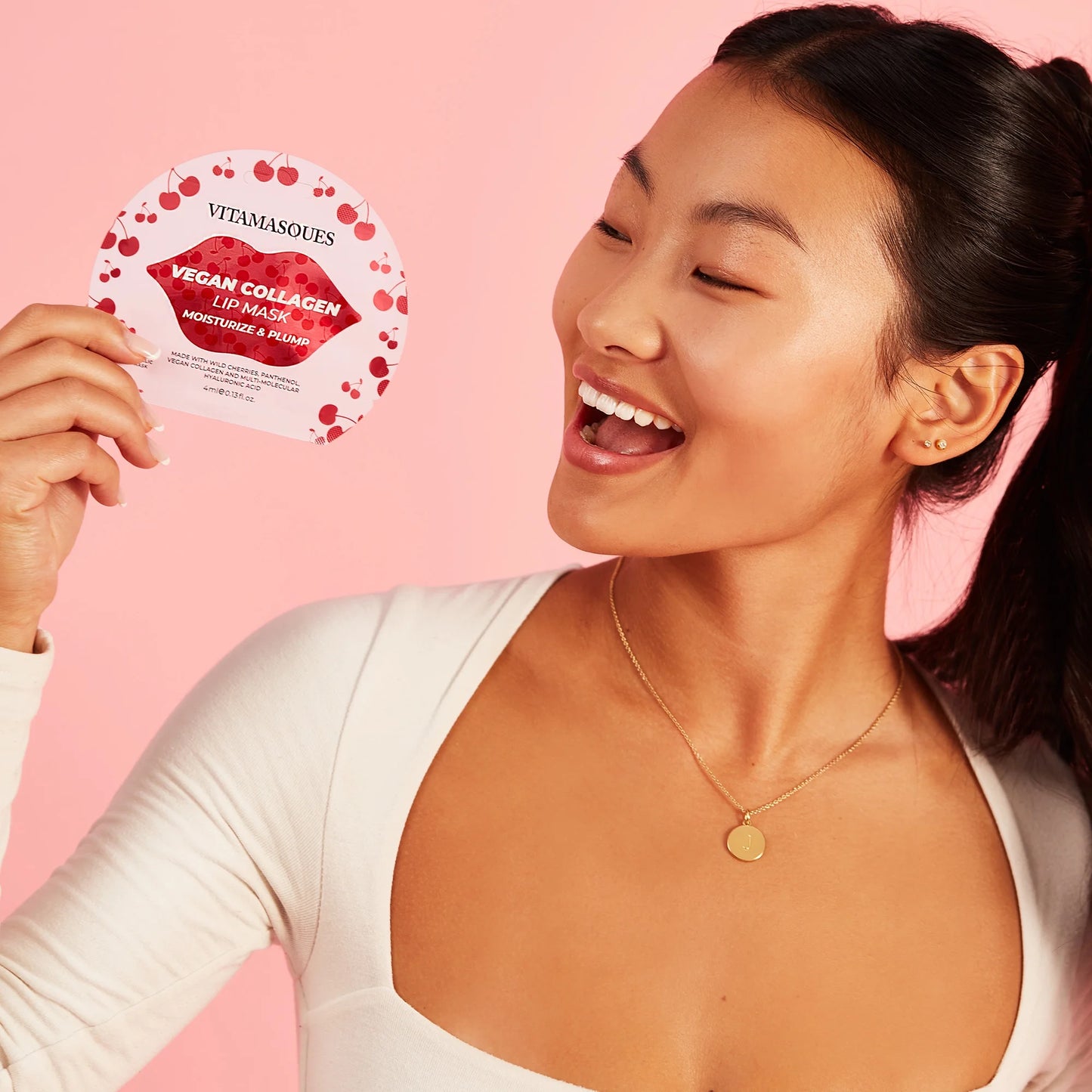 Cherry Vegan Collagen Lip Mask, Moisturise & Plump , One Patch