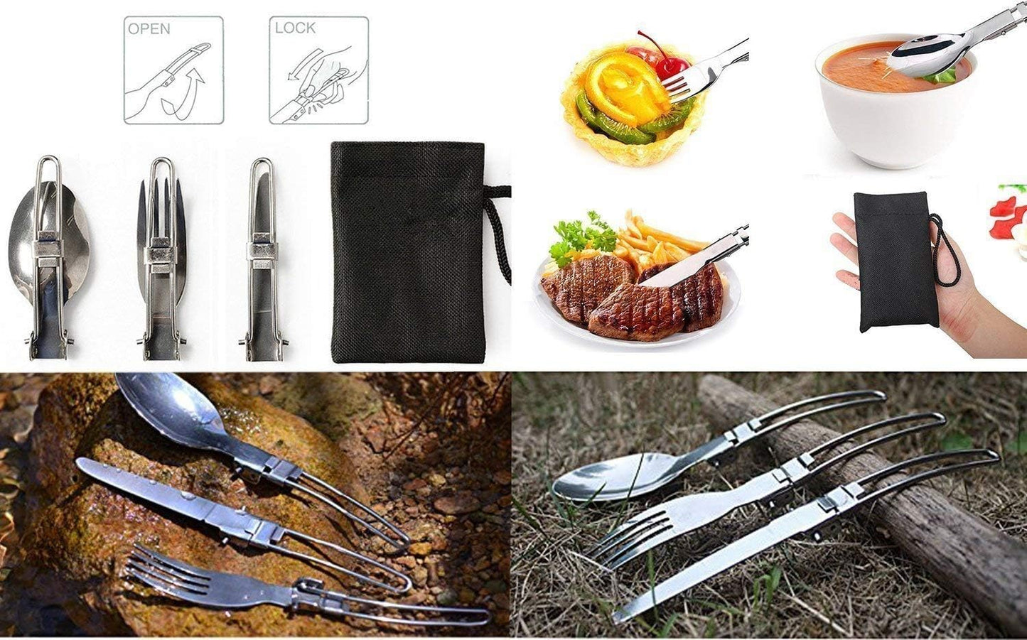 20Pcs Camping Cookware Backpacking Stove Mess Kit, Camping Pots and Pans Set with 2 Cups, Fork Spoon Utensil, Camping Cooking Set
