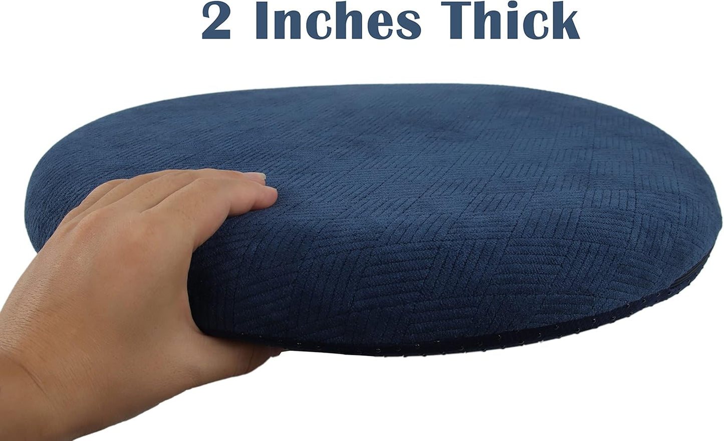 Memory Foam Seat Cushion Anti-Slip Soft round Stool Cushion Chair Pad 16 Inch Coffee