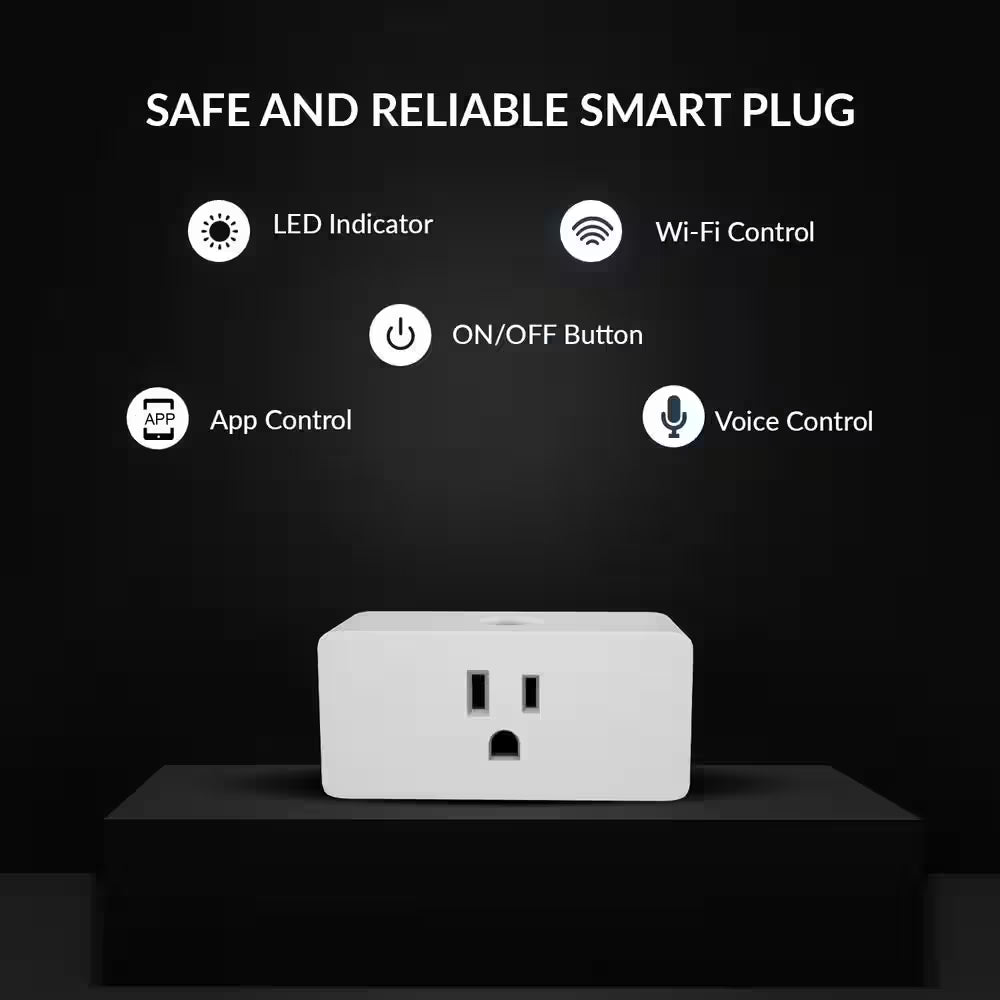 Wi-Fi Smart Socket Voice and App Control Smart Plug 4 Ct