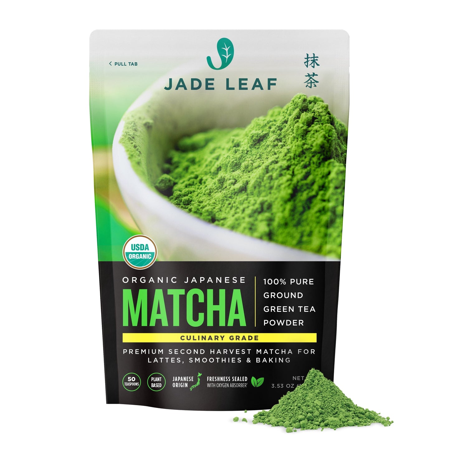 (3 Pack) Organic Japanese Matcha Classic Culinary Green Tea Powder for Smoothies, Lattes, and Baking, 3.53 Oz (50-100 Servings)