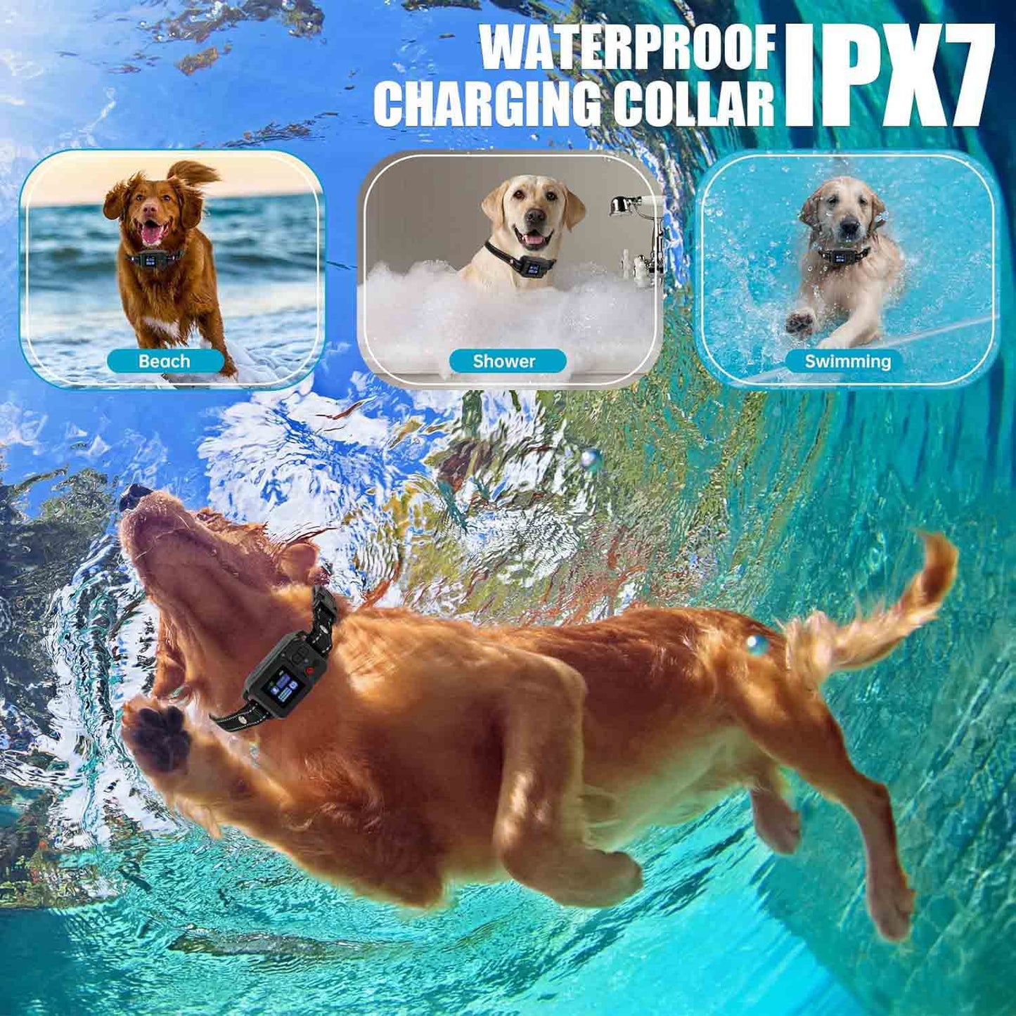 GPS Wireless Dog Fence System, Electric Dog Collar Fence with Satellite GPS, Waterproof & Rechargeable, 3 Training Modes, 15~2200 Yards Range for Outdoor Pet Containment