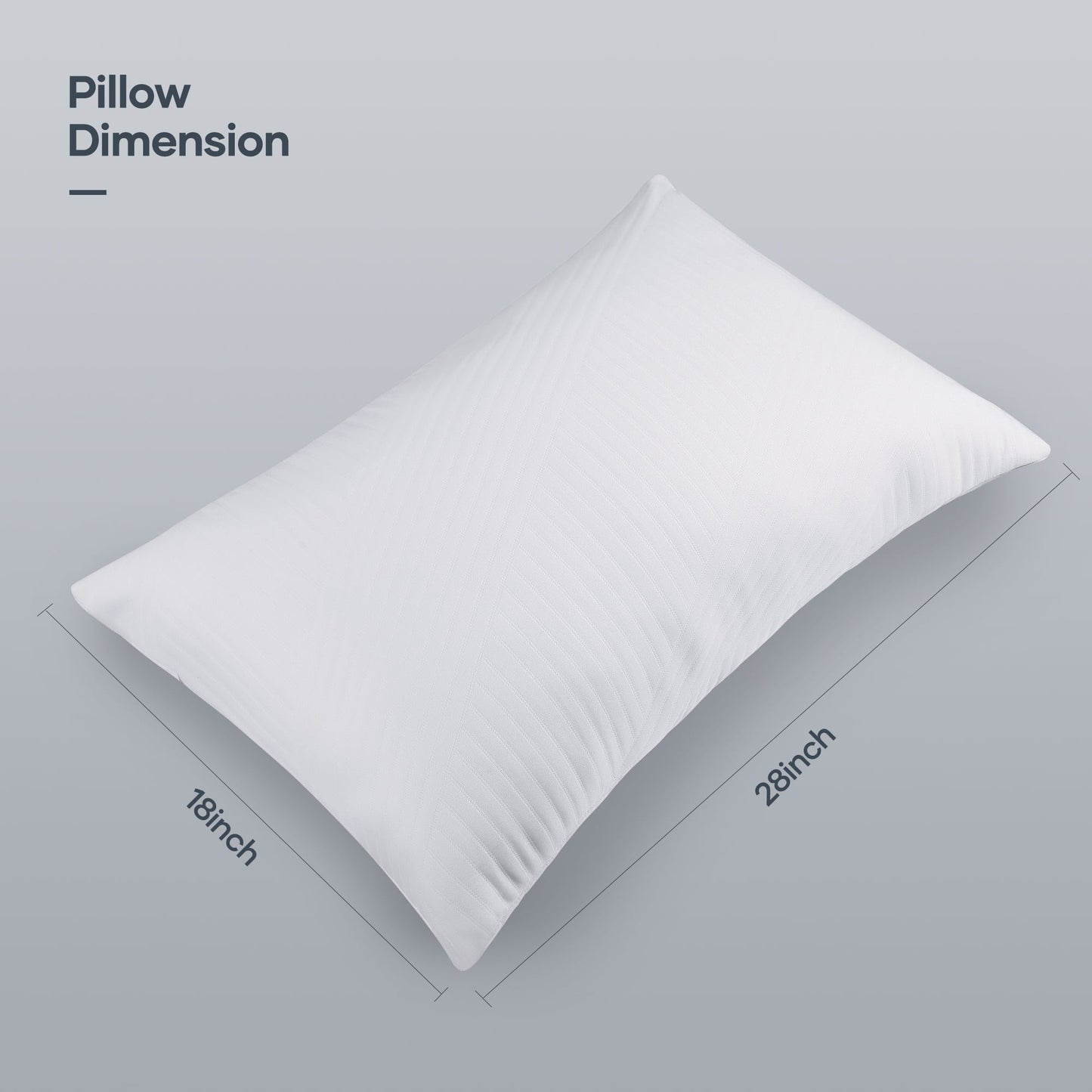 Shredded Memory Foam Pillow 2 Pack Pillow for Bed, Side, Back and Stomach Sleepers, Certipur-Us Certified 28"X20"