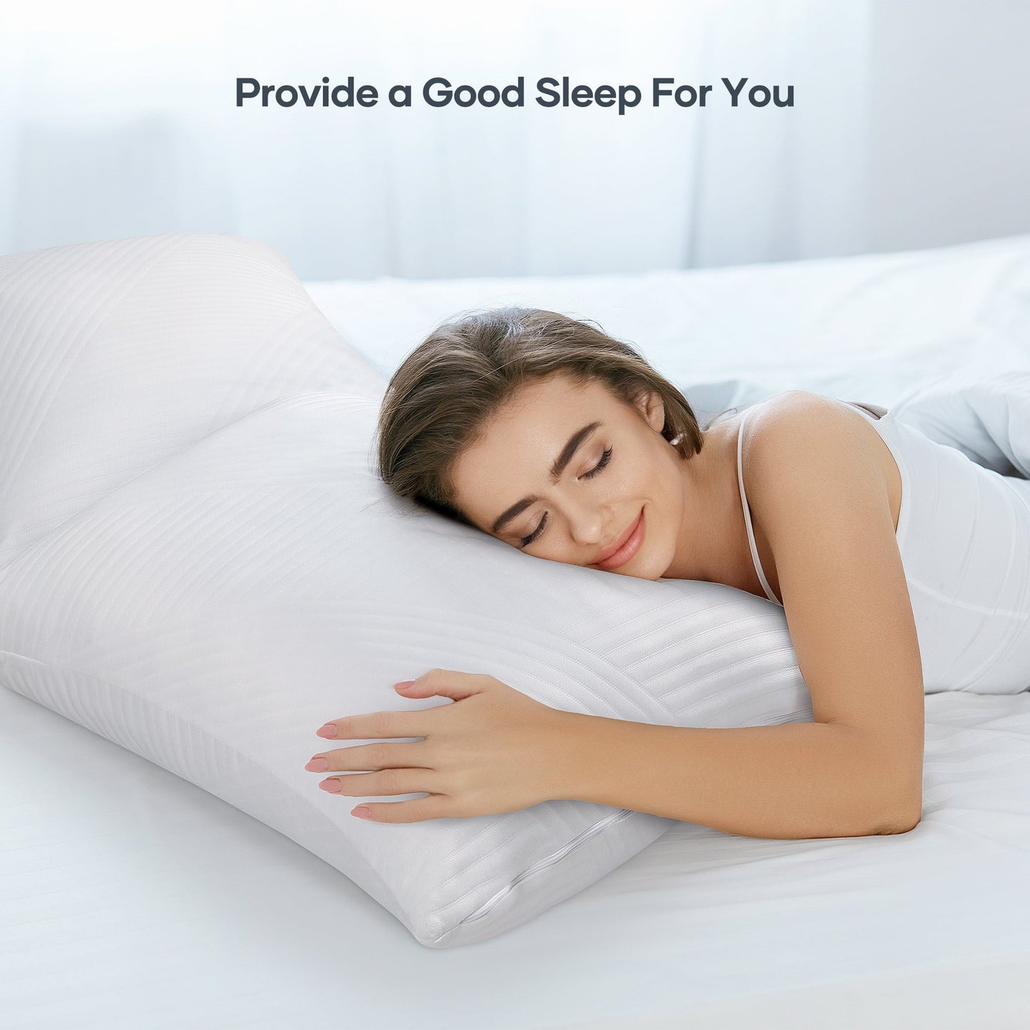 Shredded Memory Foam Pillow 2 Pack Pillow for Bed, Side, Back and Stomach Sleepers, Certipur-Us Certified 28"X20"
