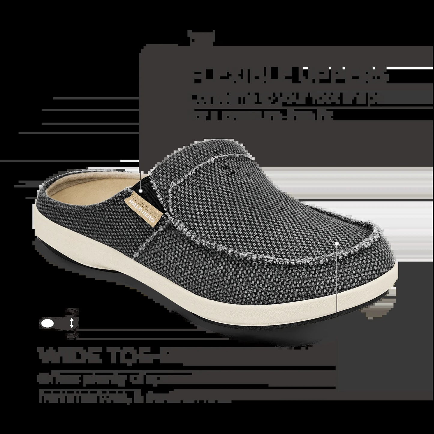 Men'S Canvas Arch Support Slippers