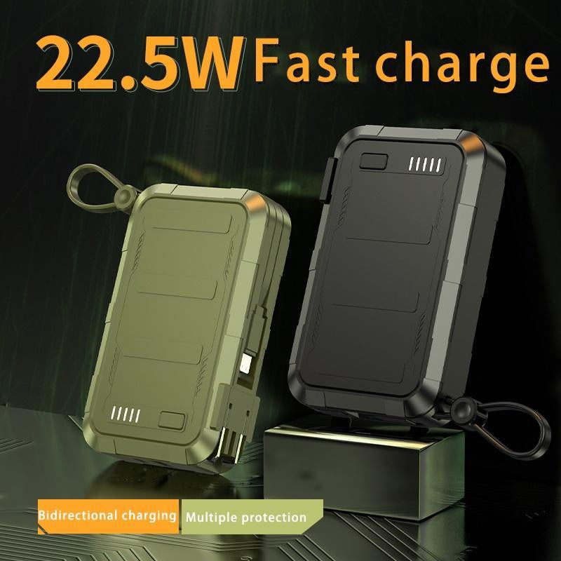 10000Mah Power Bank, 1 Count Portable Type-C Mobile Power Bank with Built-In Cable, Fast Charging Power Bank for Various Devices
