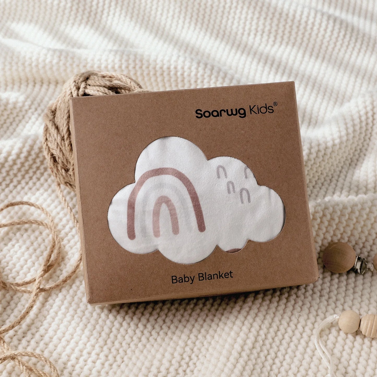 Blanket Premium Ultra Soft Minky with Double Layer Dotted Backing Receiving Blankets Unisex 30"X 40", Rainbow