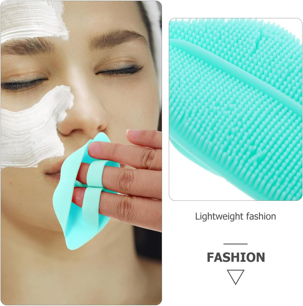 3Pcs Silicone Lip Scrub Brush Set Gentle Facial Cleansing Tool for Unclogging Pores and Exfoliating Dead Skin