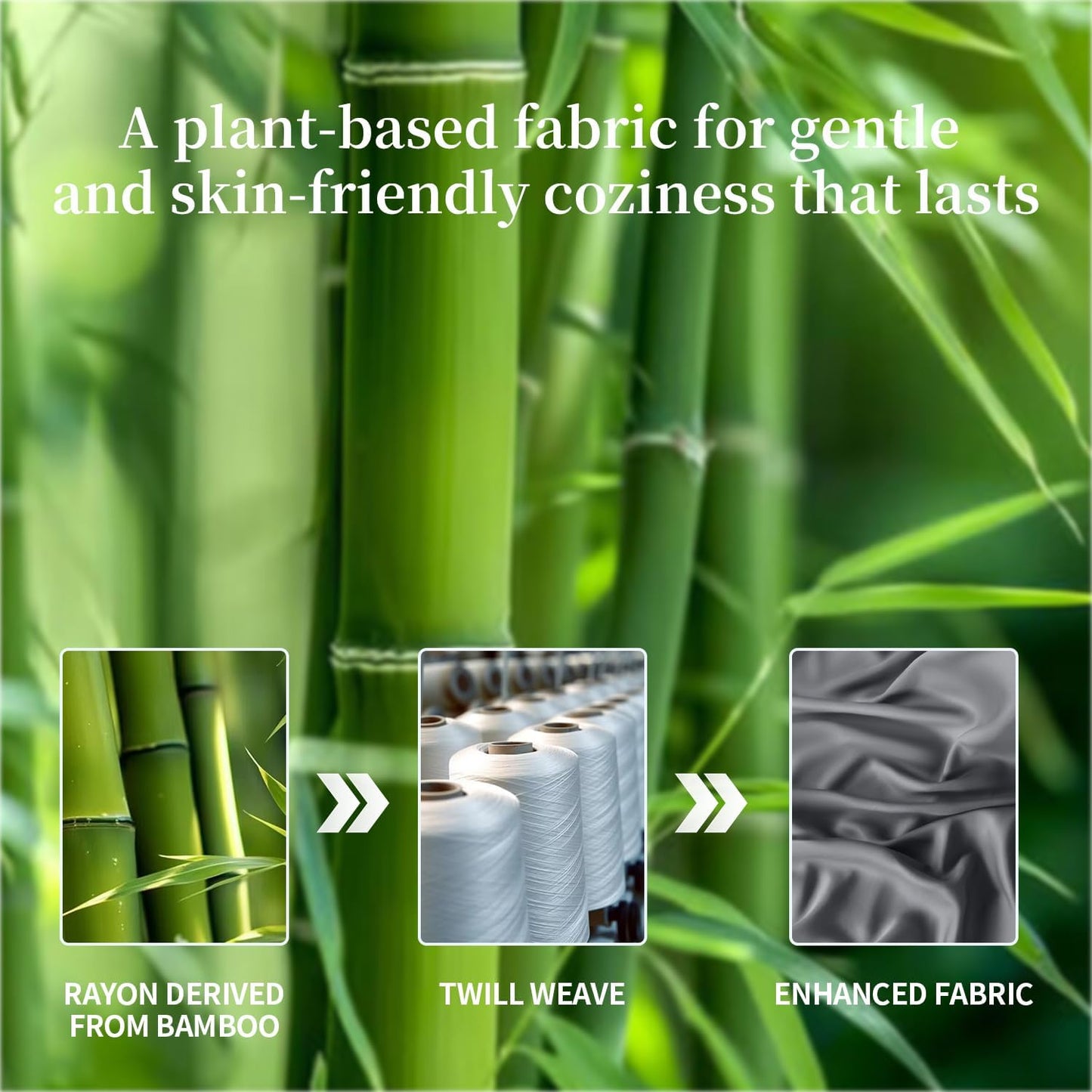 100% Viscose Derived from Bamboo_ Sheets Queen Size 4Pcs - Ultra Cooling & Silky Soft Bed Sheets, 16" Deep Pocket, Perfect for Hot Sleepers, Hotel Bedding Sheets (Dark Grey)