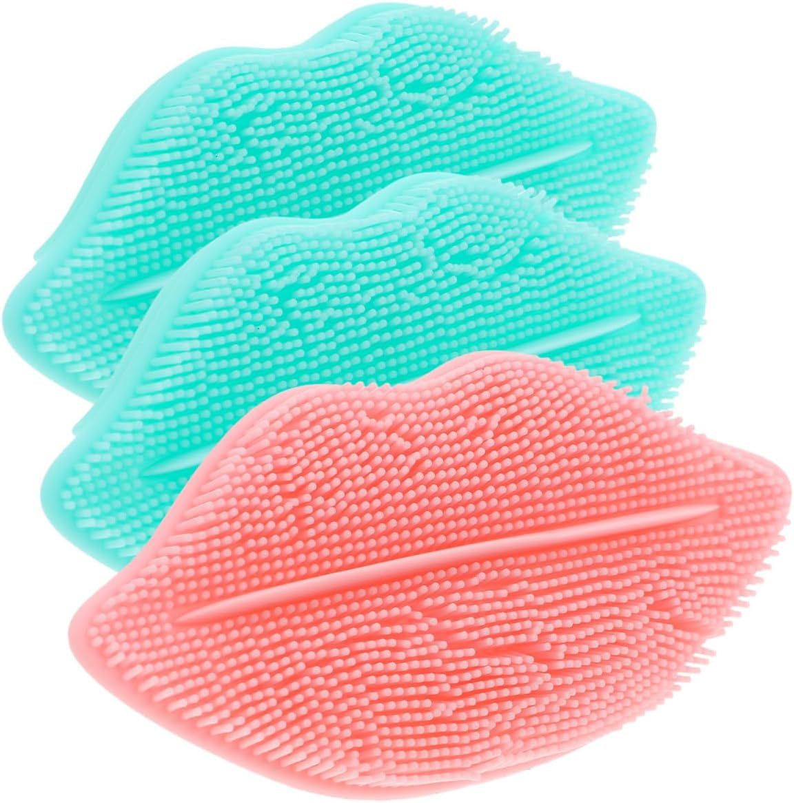 3Pcs Silicone Lip Scrub Brush Set Gentle Facial Cleansing Tool for Unclogging Pores and Exfoliating Dead Skin