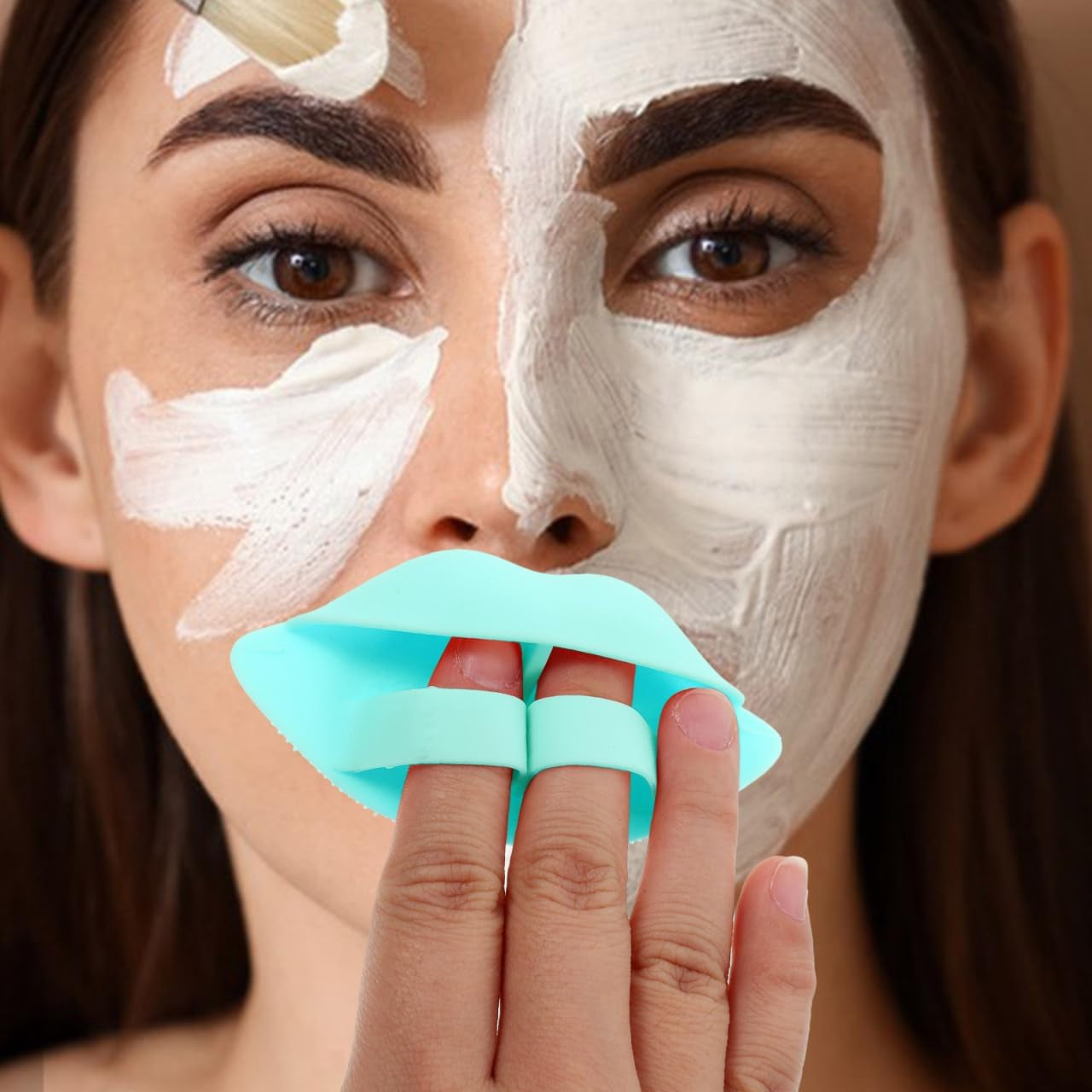 3Pcs Silicone Lip Scrub Brush Set Gentle Facial Cleansing Tool for Unclogging Pores and Exfoliating Dead Skin