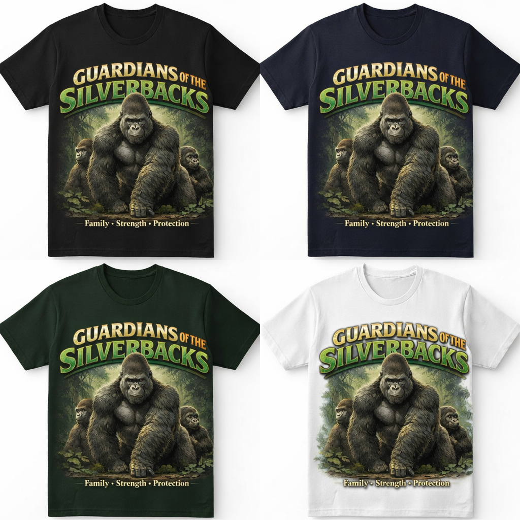 Family Strength Tee – Guardians of the Silverbacks