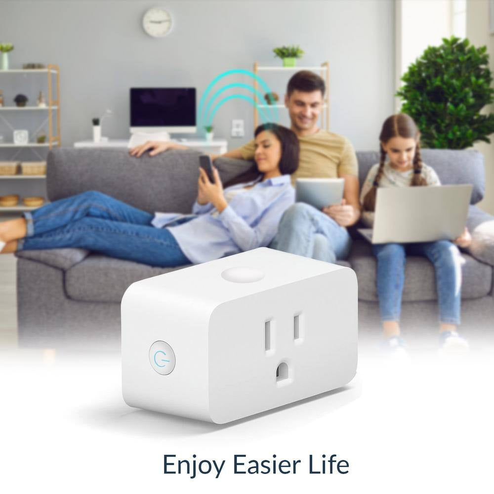 Wi-Fi Smart Socket Voice and App Control Smart Plug 4 Ct