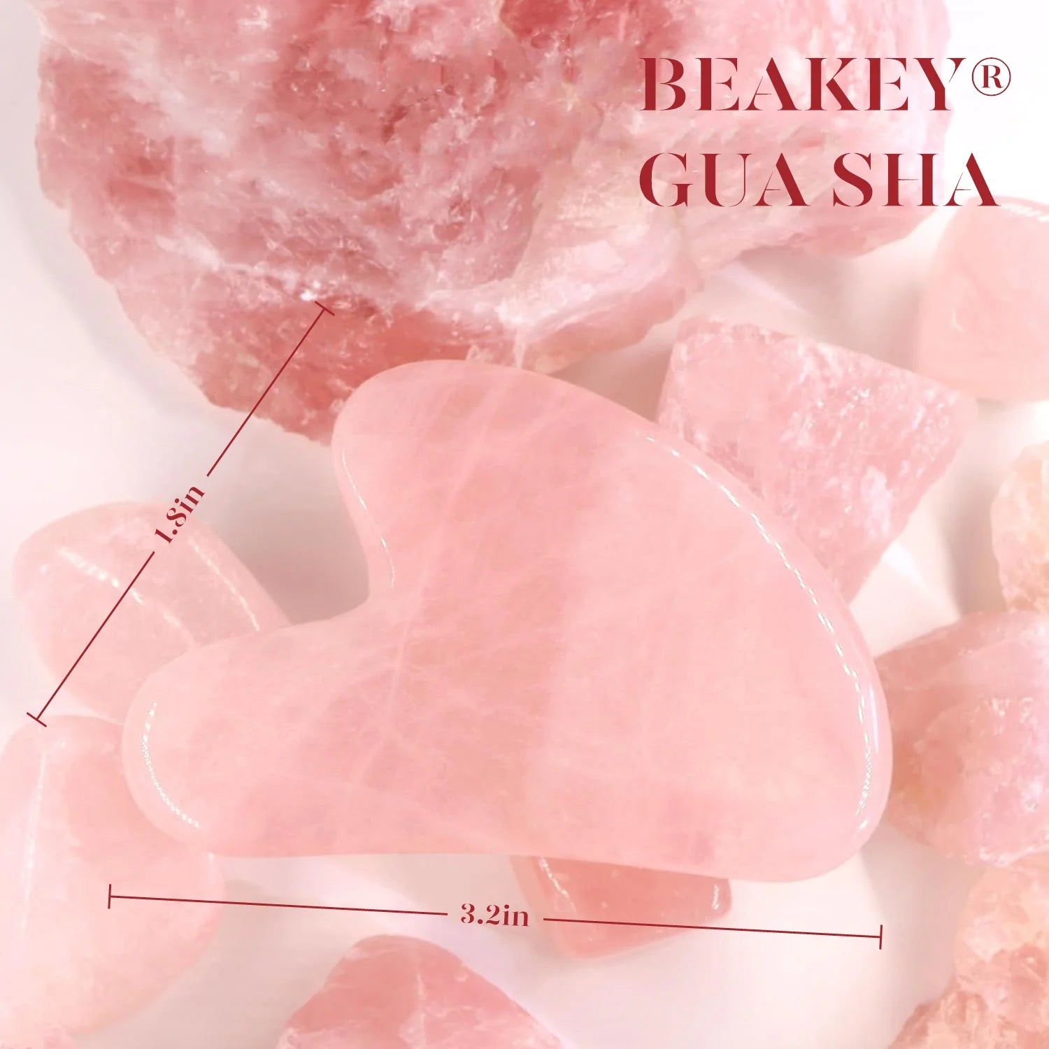 Roller & Gua Sha, Natrue Face Roller, Gua Sha Facial Tools Skin Care Massager, Pink