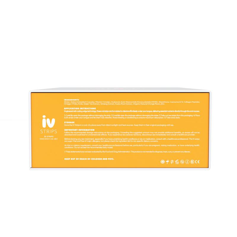 NAD+ IV GLOW Box (30 NAD Patches + 2 Strips Packs) - Hydrating Patches with NAD+ & Coq10 for Energy Support, 30 Days of Wellness