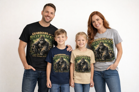 Family Strength Tee – Guardians of the Silverbacks