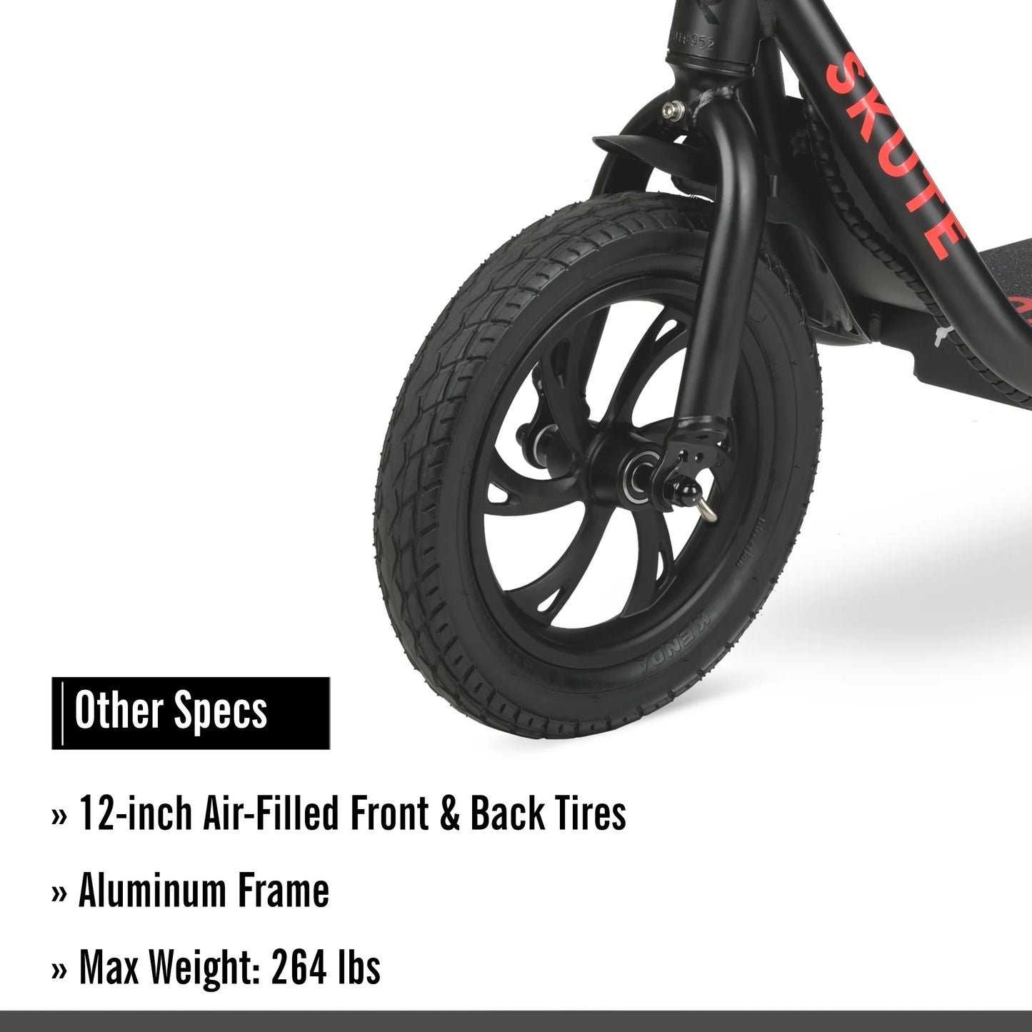 36V Hyper Commute 12" Seated Electric Scooter, 250W Motor, 13 Years+, Max Speed 15Mph, Adult