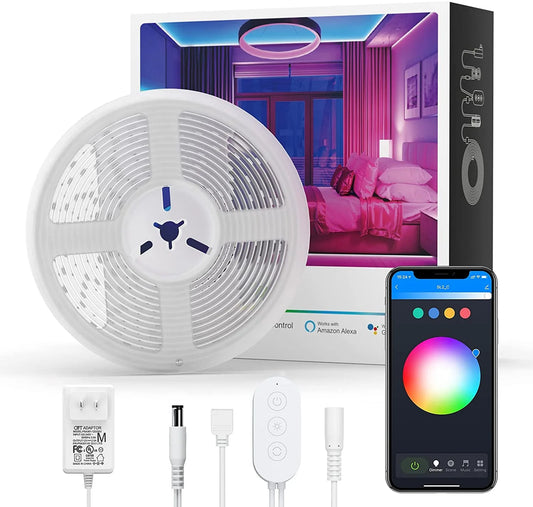 Indoor 16Ft Smart App Control Alexa & Google Assistant Compatible LED Strip Lights