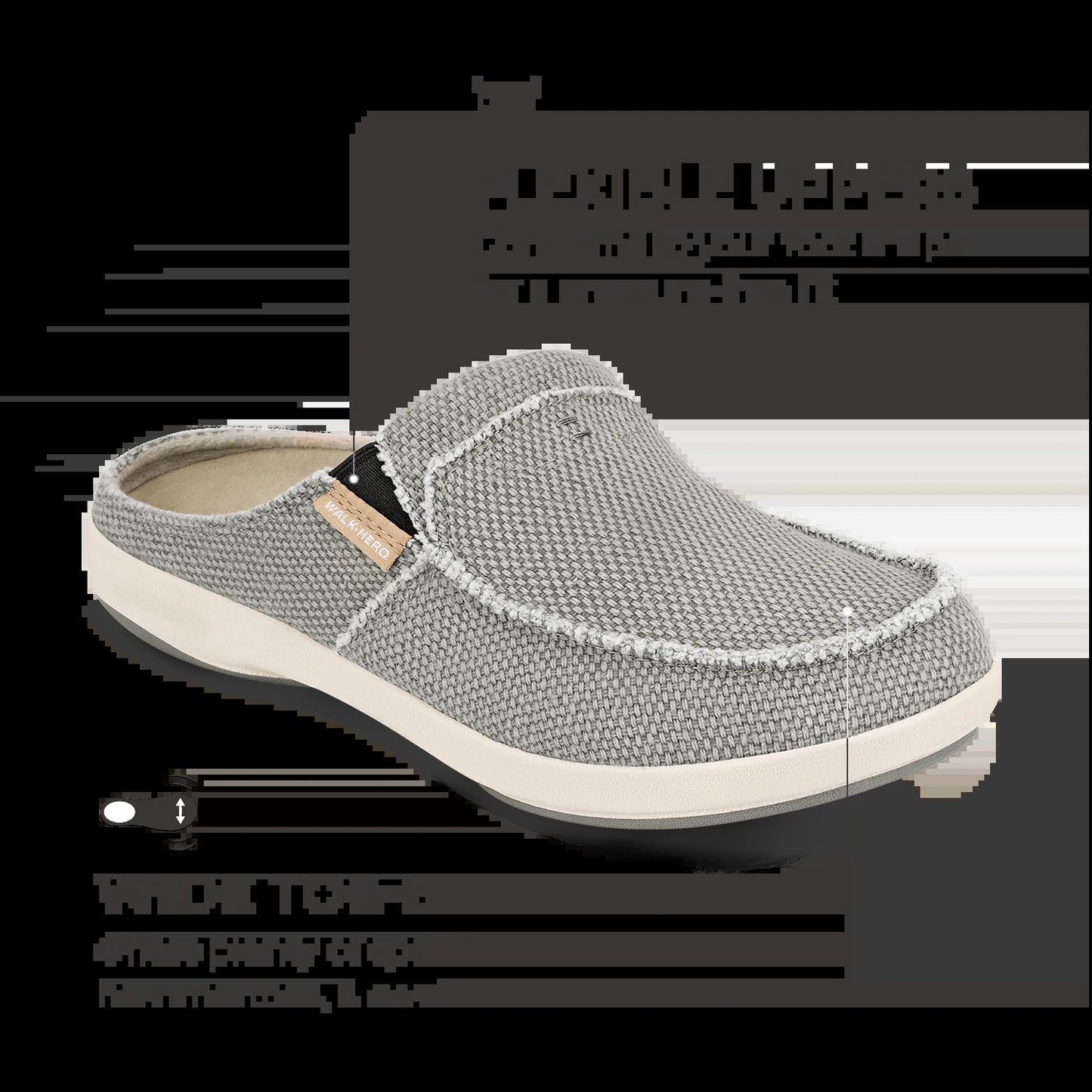 Men'S Canvas Arch Support Slippers