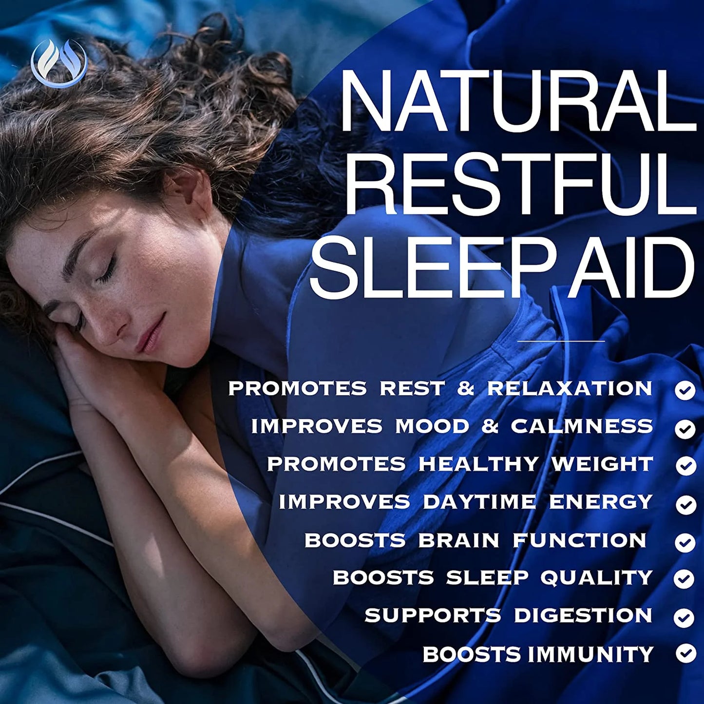 NATURAL SLEEP PARADISE - Sleep Aid for Adults with Melatonin 10Mg Dietary Supplement 1 Pack of 60 Capsules