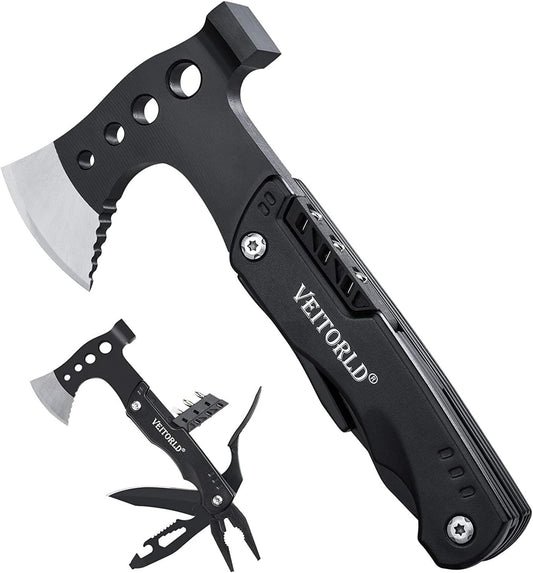 Christmas Stocking Stuffers, Gifts for Men Dad Husband, Unique Anniversary Birthday Gifts Idea for Him, Multitool Axe Hammer Camping Accessories, Cool Hunting Fishing Hiking Presents