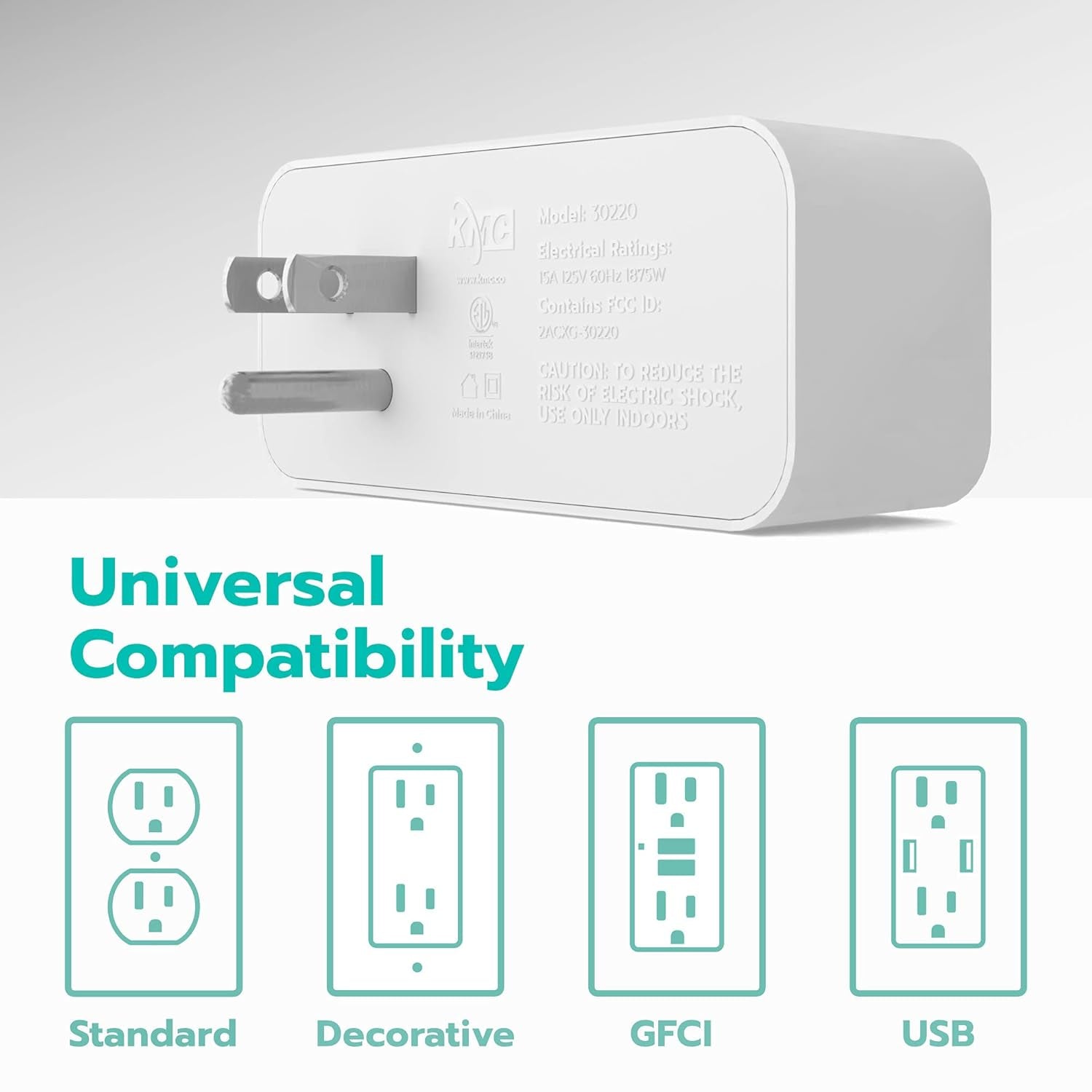 Smart Plug Duo, 2-Outlet Wi-Fi Smart Plug, 2-Pack, Multi Plug Adapter, Independently Controlled Smart Outlets, Works with Alexa & Google Assistant, No Hub Required