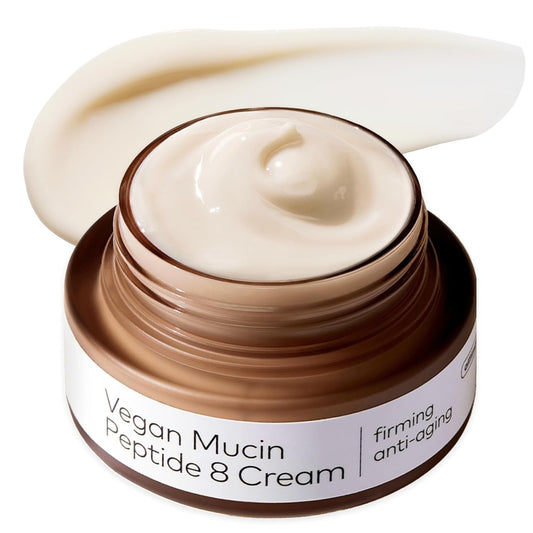 8 Peptide Moisturizer, Vegan Mucin for Nourishing & Firming, Moisturizing Cream for All Skin Types, Korean Skin Care, 30Ml/1.01 Fl. Oz