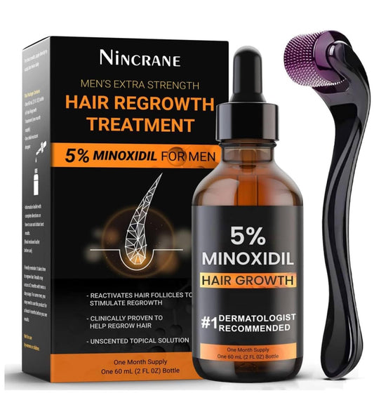 Kit De Crecimiento De Barba Y Crecimiento Del Cabello De Minoxidil Al 5%
