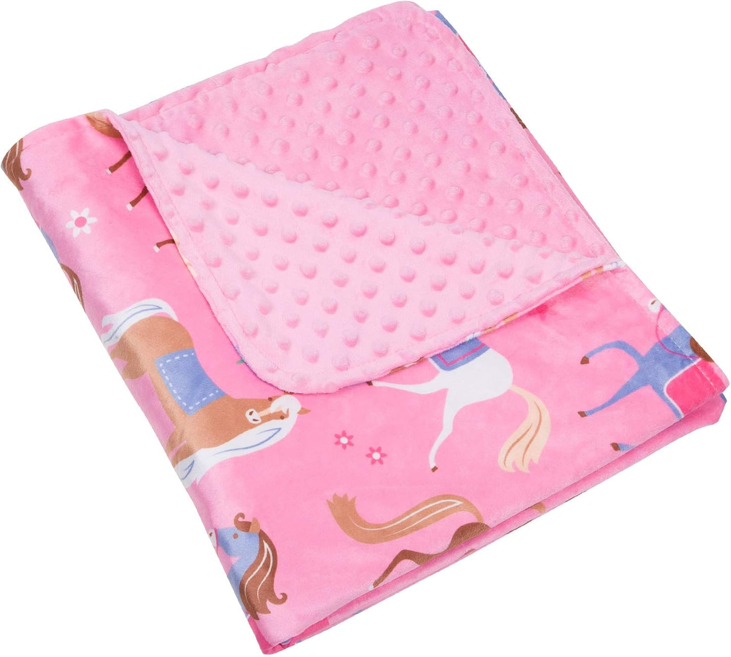 Plush Baby Blanket – Soft & Cozy Comfort, Ideal for Toddlers, Travel & Daycare - Horses