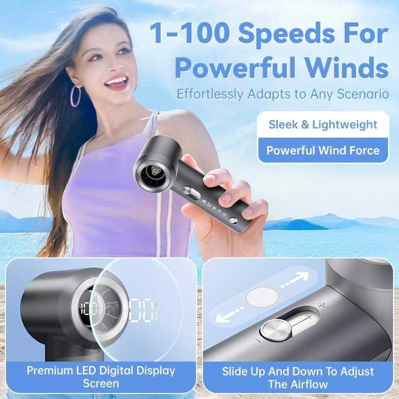 Portable Fan for Travel Mini: Small Pocket Handheld Personal Rechargeable Batter