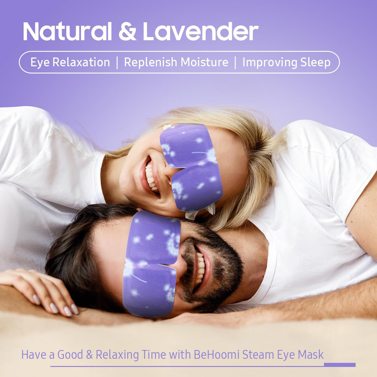 Steam Eye Mask, 20 Packs Heated Eye Mask, Self Heating Disposable SPA Warm Compress for Eyes (Lavender & Orange)