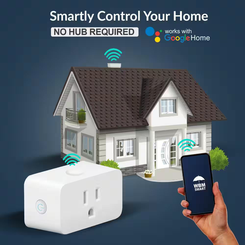 Wi-Fi Smart Socket Voice and App Control Smart Plug 4 Ct