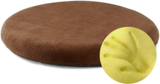 Memory Foam Seat Cushion Anti-Slip Soft round Stool Cushion Chair Pad 16 Inch Coffee