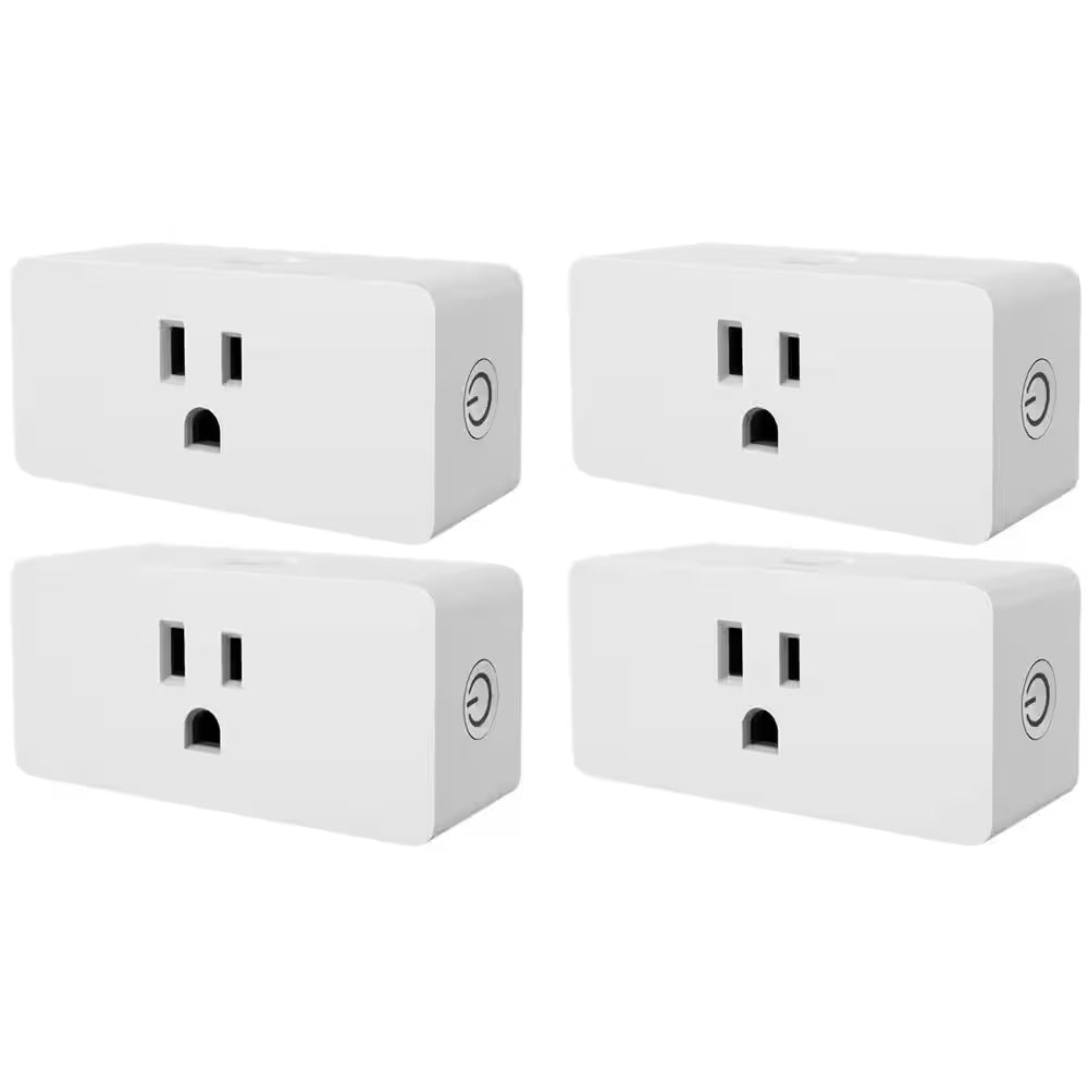 Wi-Fi Smart Socket Voice and App Control Smart Plug 4 Ct
