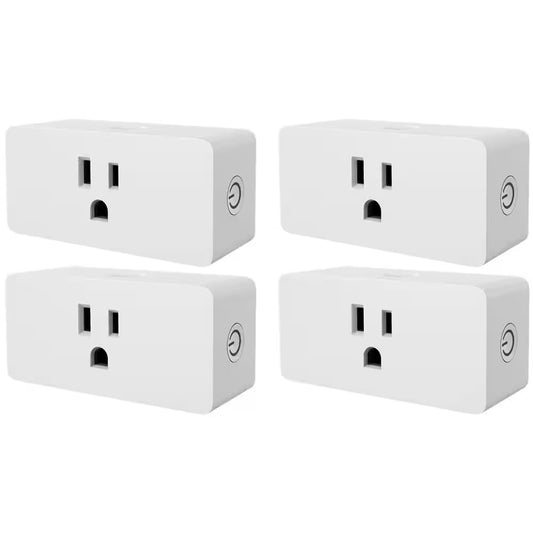 Wi-Fi Smart Socket Voice and App Control Smart Plug 4 Ct