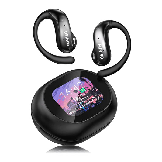 MS188 AI Language Translator Earbuds Real Time Translator Earbuds LCD Touchscreen Bluetooth Headphones