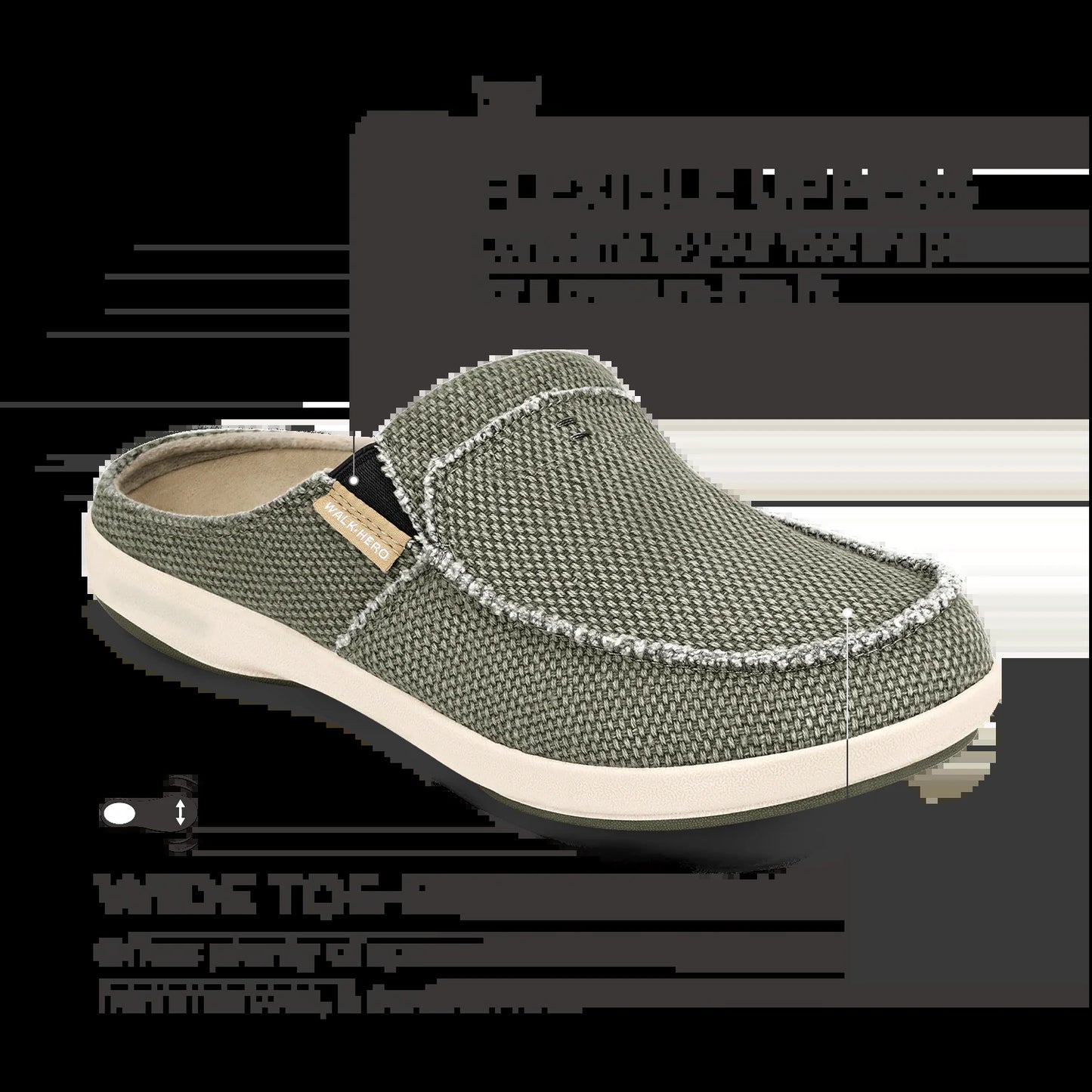 Men'S Canvas Arch Support Slippers