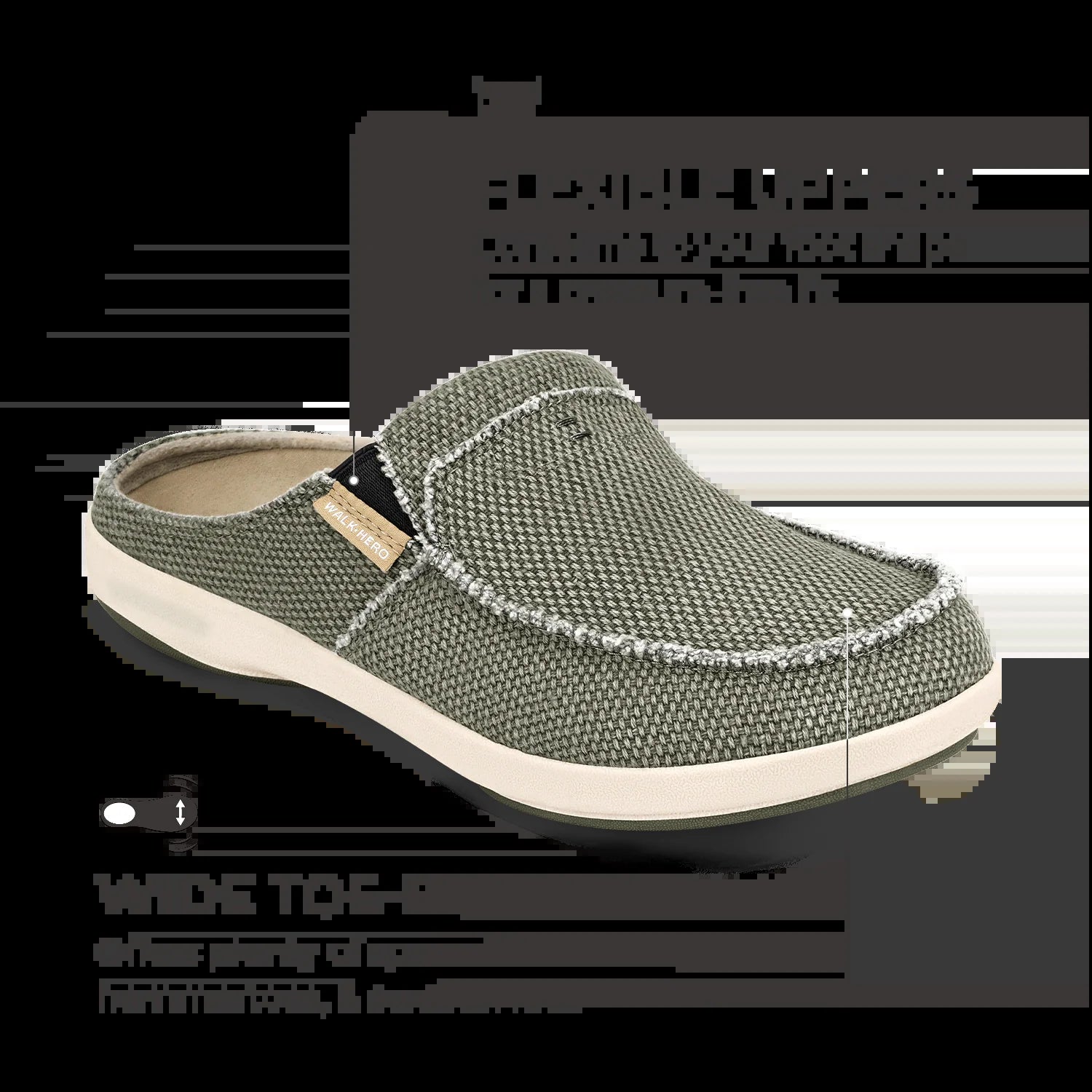 Men'S Canvas Arch Support Slippers