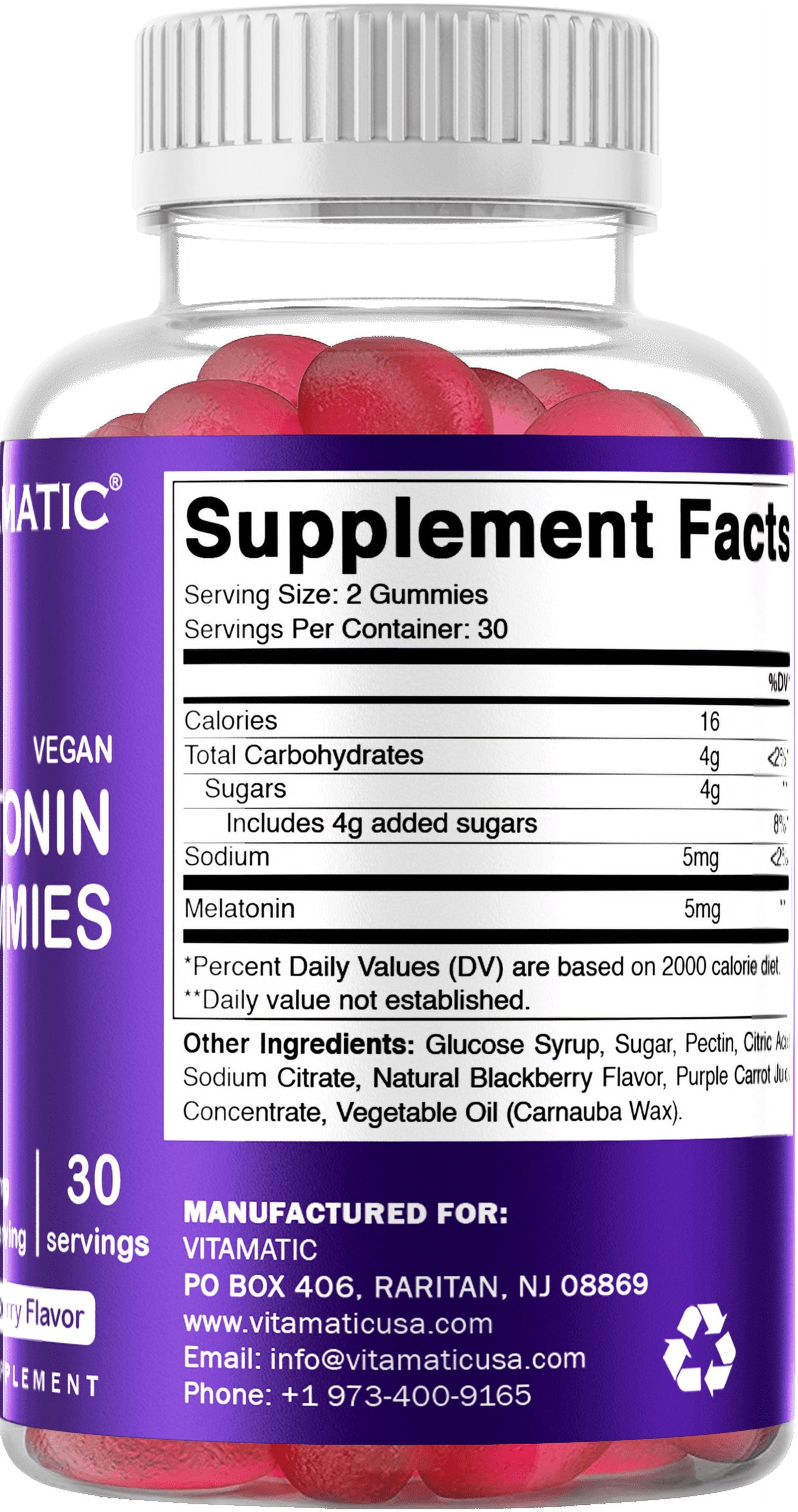 2 Pack  Melatonin Gummies for Kids & Adults - (2.5Mg 5Mg & 10Mg Doses) - 60 Vegan Gummies - Natural Sleep Aid Supplement (Total 120 Gummies)