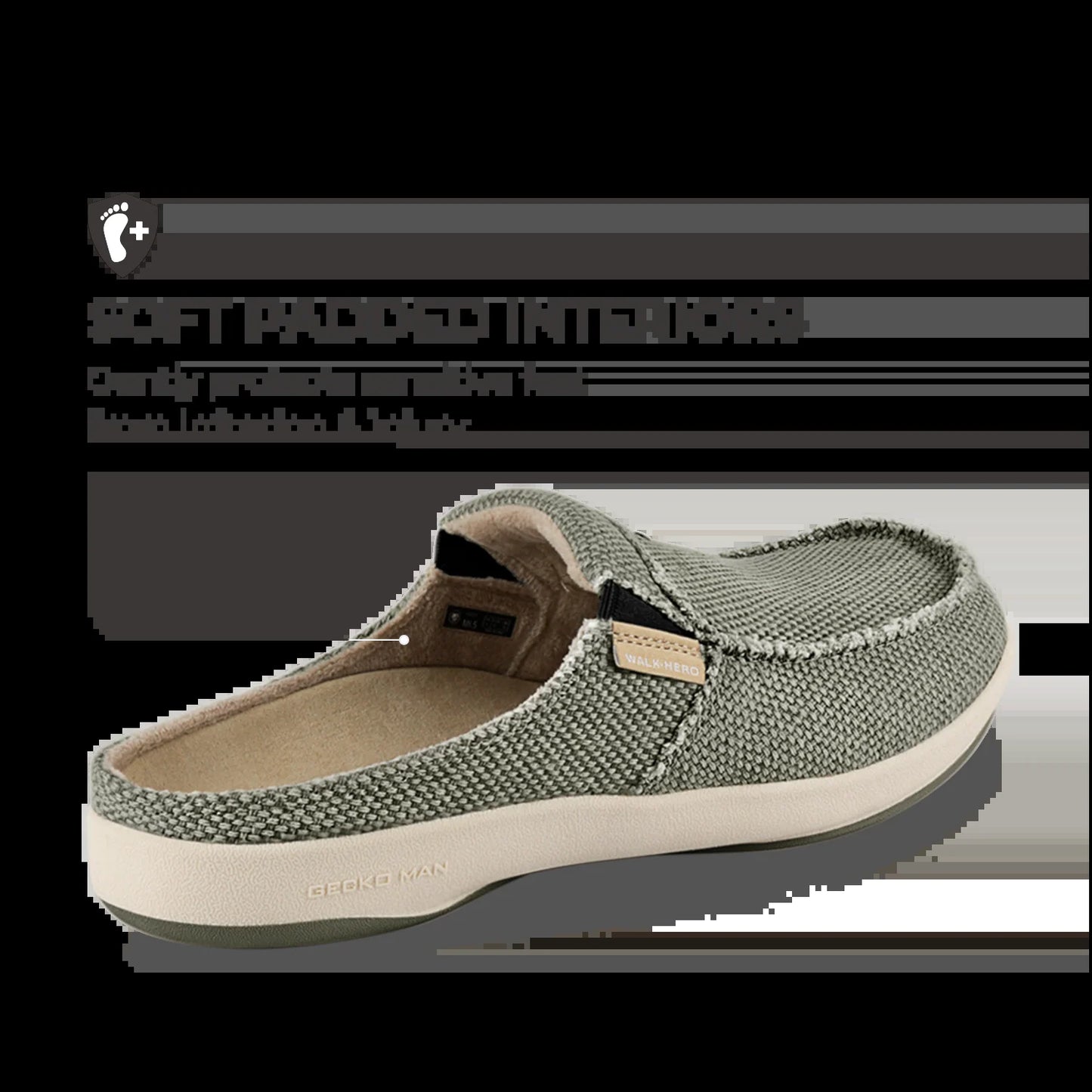 Men'S Canvas Arch Support Slippers