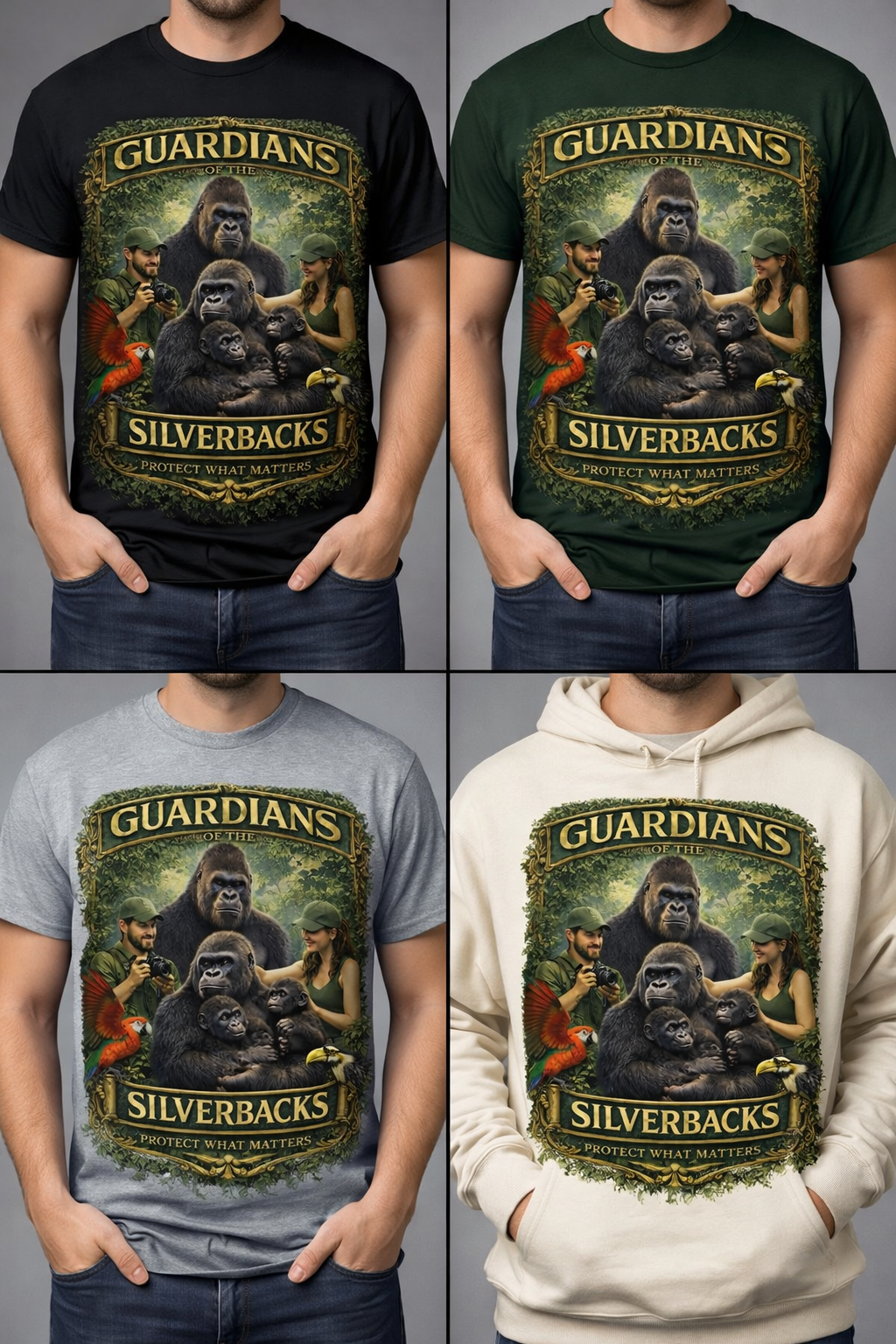 Gaurdians of The Silverbacks - Family Strenght Tee