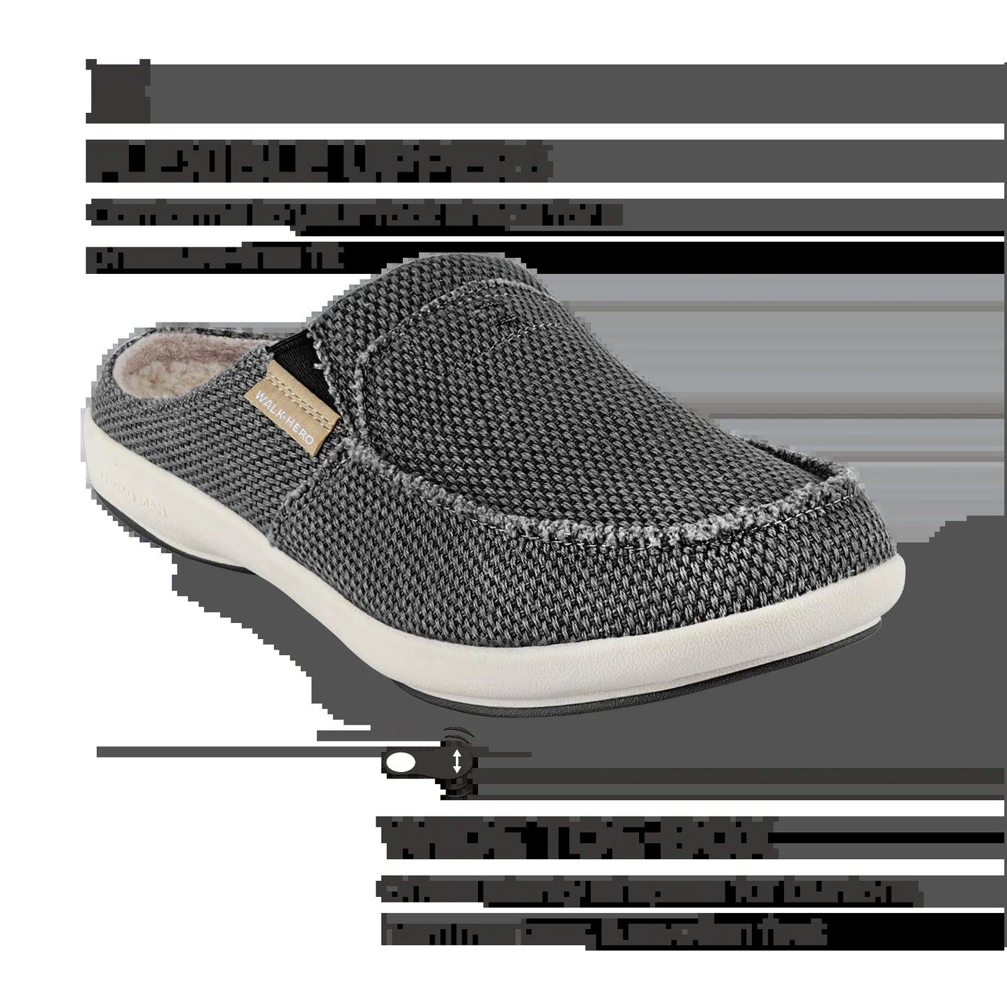 Men'S Canvas Arch Support Slippers