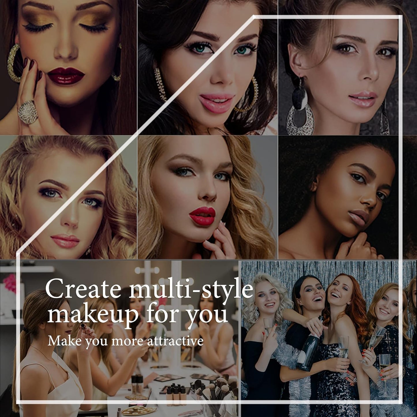 Magnetic Eyelashes with Eyeliner Kit, Magnetic Lashes and Eyeliner Kit with Applicator, Updated Most Natural Look,Strongest Hold,Waterproof, 10 Pairs Reusable False Lashes Easy to Use.