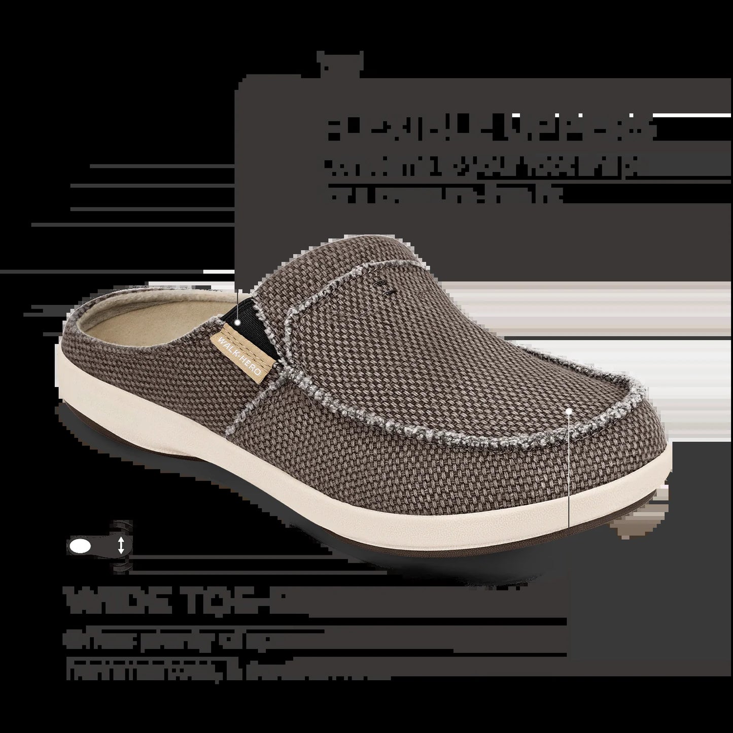 Men'S Canvas Arch Support Slippers