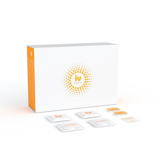 NAD+ IV GLOW Box (30 NAD Patches + 2 Strips Packs) - Hydrating Patches with NAD+ & Coq10 for Energy Support, 30 Days of Wellness