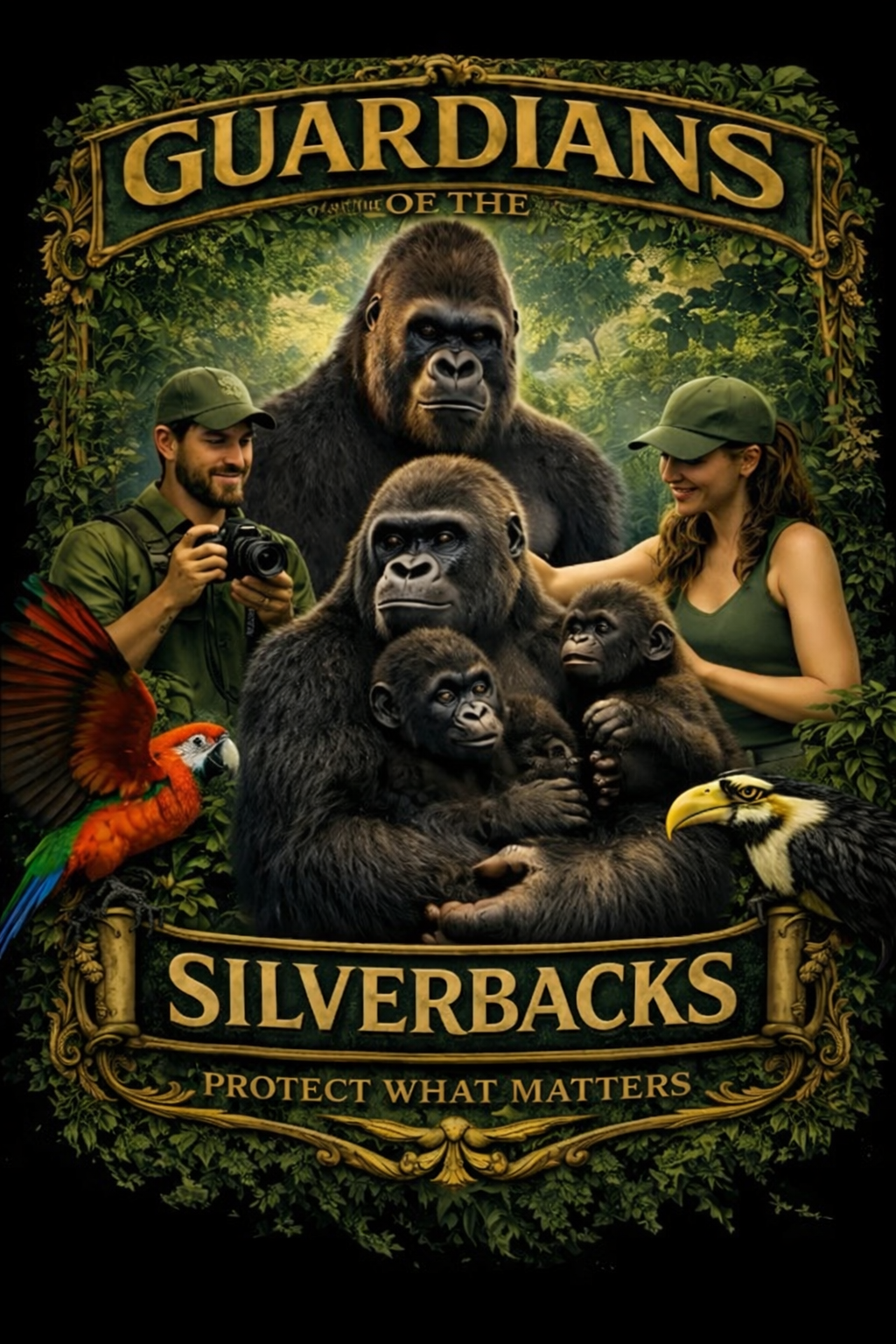 Gaurdians of The Silverbacks - Family Strenght Tee