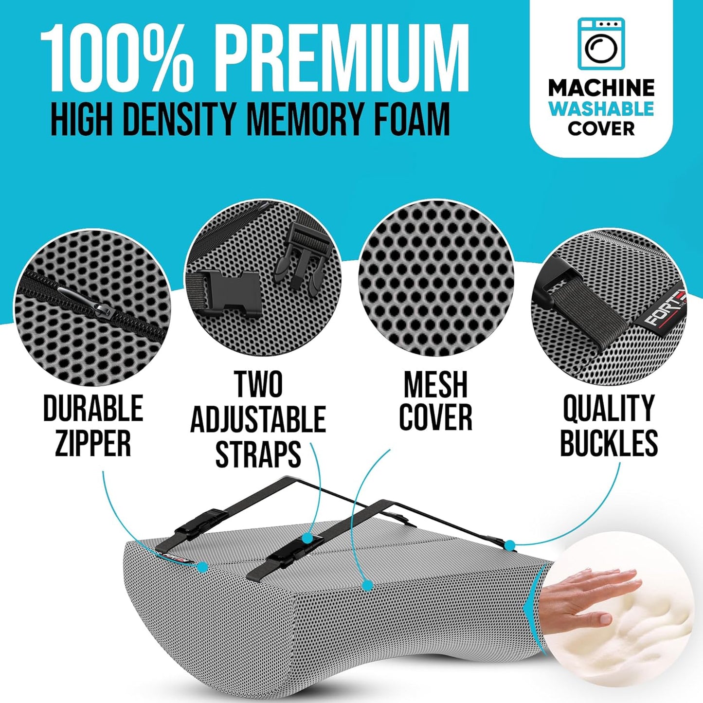 Office Chair Cushion and Back Support for Office Chair, Lumbar Support Pillow, Memory Foam, Non Slip Sitting and Back Rest for Gaming, Car Seat Cushion, Chair Pad