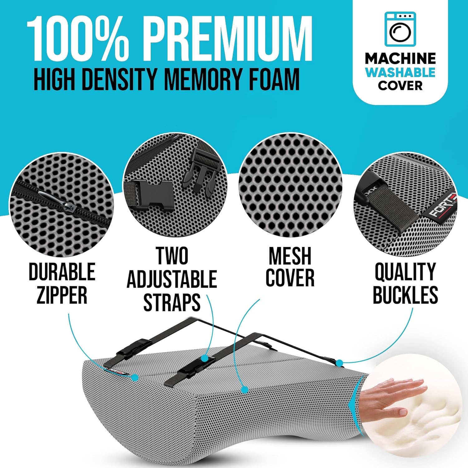 Office Chair Cushion and Back Support for Office Chair, Lumbar Support Pillow, Memory Foam, Non Slip Sitting and Back Rest for Gaming, Car Seat Cushion, Chair Pad